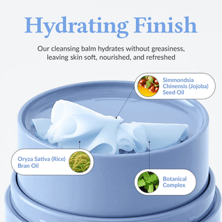 jojoba seed oil, rice and botanical complex in Dr. Althea pore refresh grinding cleansing balm