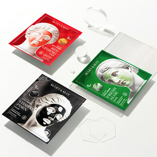 Mary&May Vegan Collagen Charcoal PDRN Mask (30g x4)