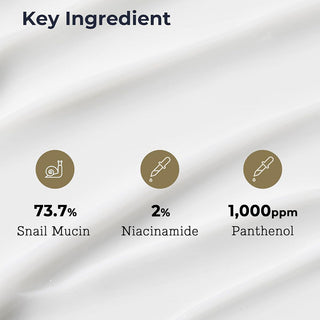 snail mucin, niacinamide, panthenol key ingredients