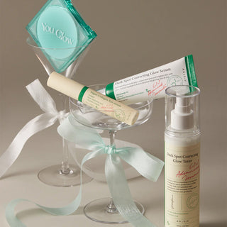 AXIS-Y Glow Your Own Way products in a glass