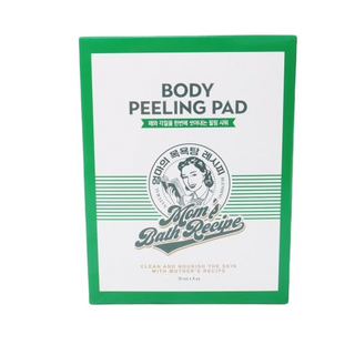 Mom’s Bath Recipe Body Peeling Pad Original packaging with white background