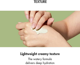 hand applying Dr.Ceuracle Tea Tree Purifine Green Up Sun SPF50+