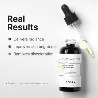 open bottle of COSRX The Vitamin C 23 Serum with dropper