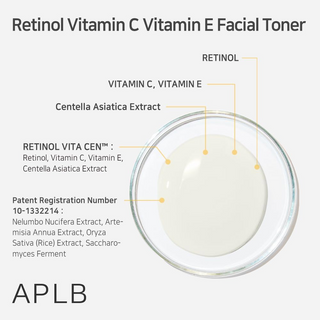 APLB Retinol Vitamin C Vitamin E Facial Toner 160mL APLB