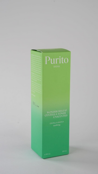 PURITO SEOUL Wonder Releaf Centella Unscented Toner box packaging