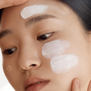 BIODANCE Sun Safe Skin Barrier SPF50+ PA++++ 30 mL swatched on woman's face