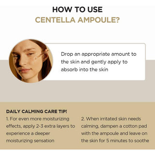 woman applying product with instructions to use