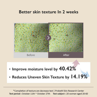 before and after comparision of skin texture