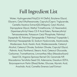 PURITO SEOUL Centella Unscented Eye Cream full ingredients list