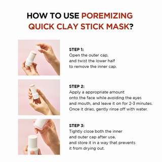 instructions to use SKIN1004 Madagascar Centella Poremizing quick clay mask stick