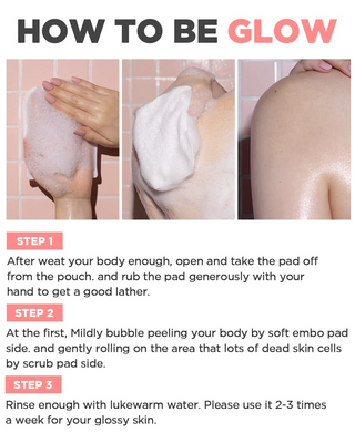 instructions to use Mom’s Bath Recipe Body Peeling Pad Trouble Care