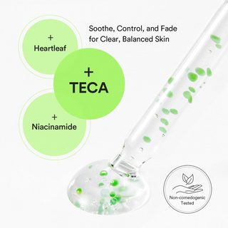 Close-up of Abib Heartleaf Teca Capsule Serum Product with Dropper