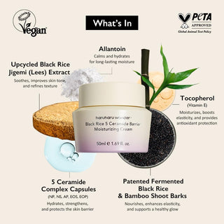haruharu wonder black rice 5 ceramide barrier moisturizing cream 50ml 1.69 Fl.oz.