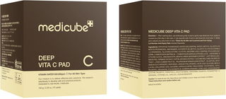 front and back side box packaging of medicube Deep Vita C Facial Pads
