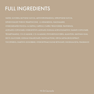 Dr.Ceuracle Vegan Niacin & Rice Ampoule ingredients list