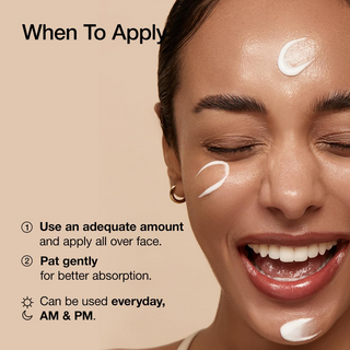 woman with ANUA Rice 70 Intensive Moisturizing Milk swatches on her face