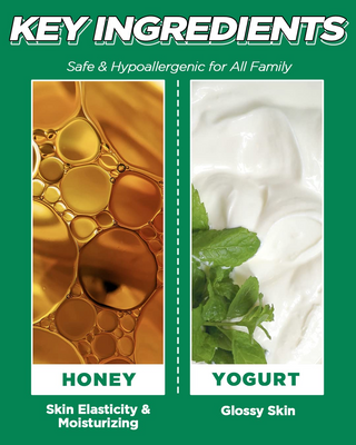 key ingredients shows honey and yogurt