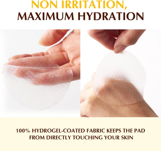 EQQUALBERRY Collagen Glow Up Gel Toner Pad being applied on a hand