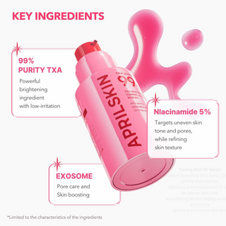 a bottle of APRILSKIN TXA Niacinamide Toning Shot 99 Serum
