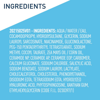 CeraVe Renewing Salicylic Acid Cleanser ingredients list