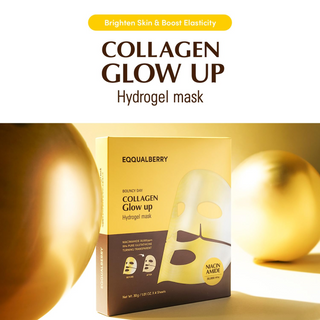 EQQUALBERRY Collagen Glow Up Hydrogel Mask Sheet box