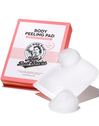 Mom’s Bath Recipe Body Peeling Trouble Care Pad with packaging