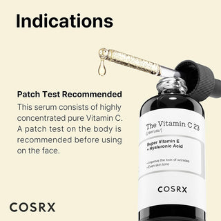 COSRX The Vitamin C 23 Serum open bottle and dropper