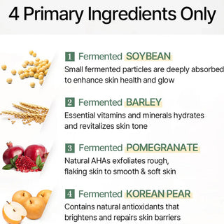 soybean, barley, pomegranate, korean pear as ingredients