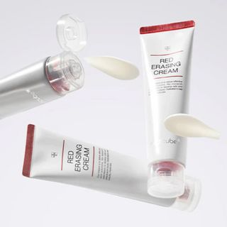 multiple tubes of medicube Red Erasing Cream with product swatch