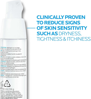 back side of LA ROCHE-POSAY Toleriane Dermallergo Soothing Cream 40mL