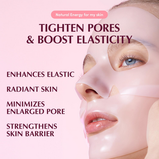 woman wearing EQQUALBERRY Collagen Pore-Tight Up Mask