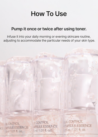 directions to use celimax Oil Control Capsule Essence 30mL