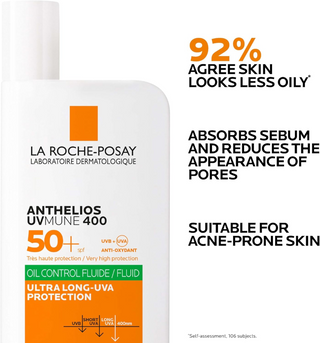 LA ROCHE-POSAY Anthelios UVMune 400 Oil Control Invisible Fluid SPF50+ 50mL bottle