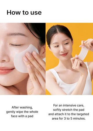 woman showing how to use celimax Pore+Dark Spot Brightening Pad