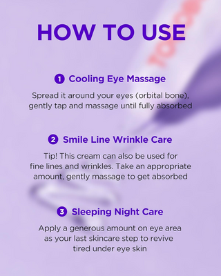 directions to use TOCOBO Collagen Brightening Eye Gel Cream 30mL