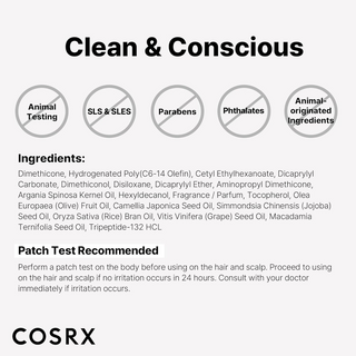 COSRX PEPTIDE 132 Hair Bonding Oil Serum ingredients list