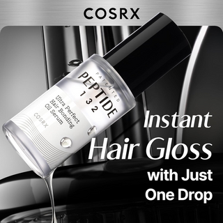 a bottle of COSRX PEPTIDE 132 Hair Bonding Oil Serum
