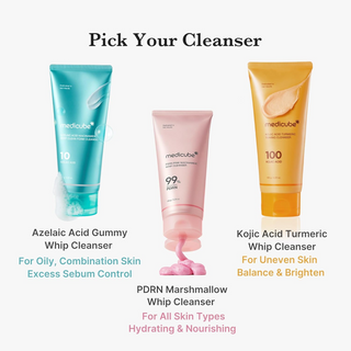 three medicube cleansers