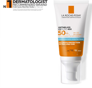LA ROCHE-POSAY Anthelios UVMune 400 Hydrating Sun screen SPF50+ 50mL pump tube product