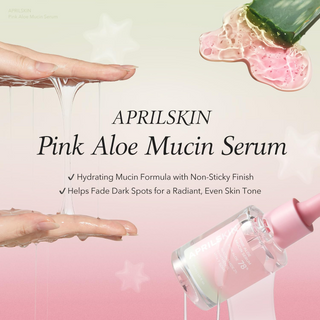 hands lathered with APRILSKIN Pink Aloe Mucin Serum