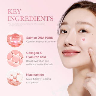 woman with medicube PDRN Pink Collagen Capsule Cream on her face