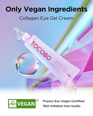 a tube of TOCOBO Collagen Brightening Eye Gel Cream 30mL