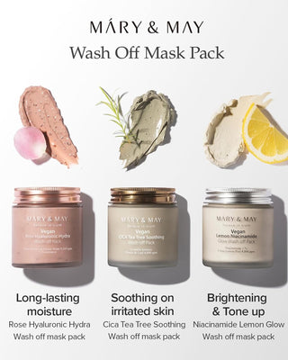 Mary&May Vegan Rose Hyaluronic Hydra Wash Off Mask 125g