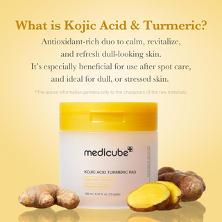 medicube Kojic Acid Turmeric Pads with ginger pieces