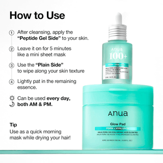 directions to use anua glow pad