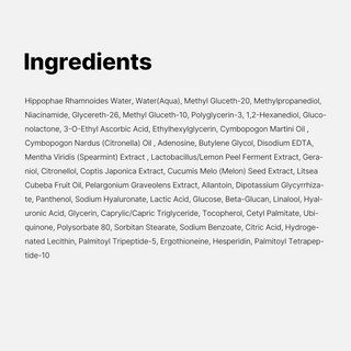 medicube Deep Vita C Facial Pads ingredients list