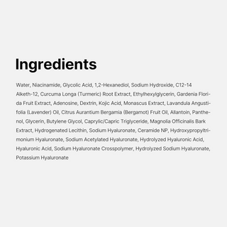 medicube Kojic Acid Turmeric Resurfacing Toner ingredients list.