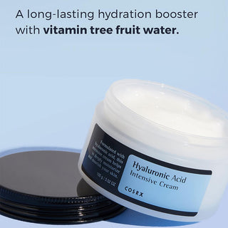 An open jar of COSRX Hyaluronic Acid Intensive Cream