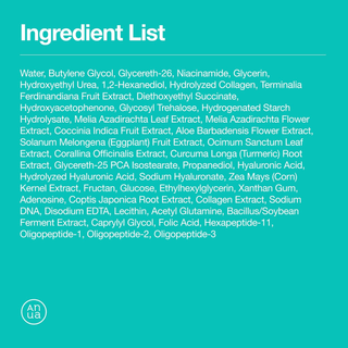 ingredient list of anua glow pad