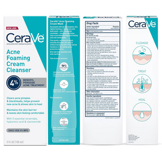 box packaging of CeraVe Acne Foaming Cream Cleanser 150mL
